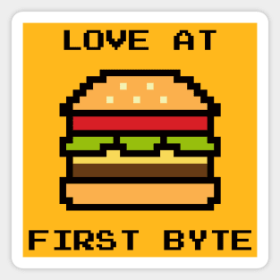 Love At First Byte Burger Magnet